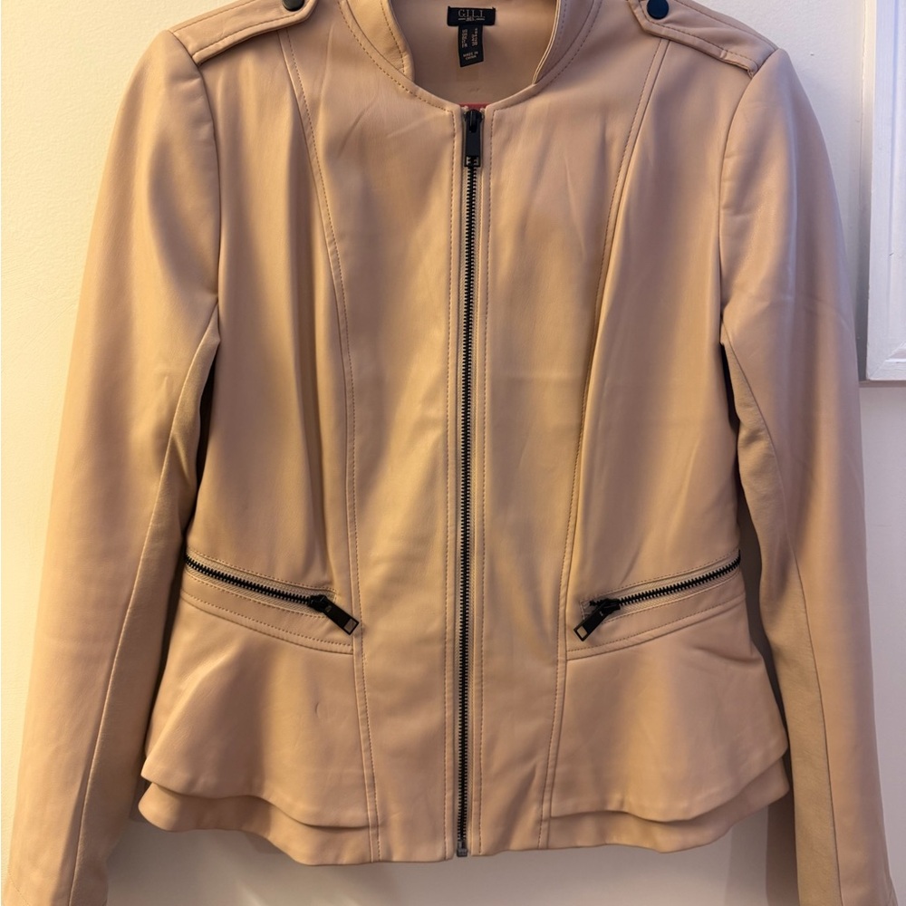 G.I.L.I. Tan Faux Leather Jacket